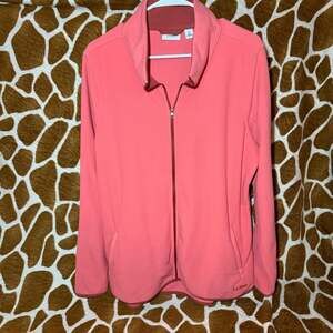 L.L.Bean Women's Microfleece Full-Zip Jacket XL Soft Coral Pink